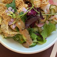 Vegan Dumpling Bowl  at Aiyaohno Cafe in Vancouver