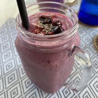 Breakfast smoothie  at Vegan Bistró in Mallorca