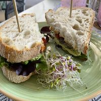 Chickpea tuna sammie   at Vegan Bistró in Mallorca