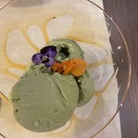 Pistachio ice cream  at Vegan Bistró in Mallorca