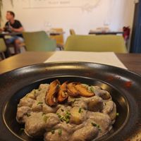 Gnocchi at Vegan Bistró in Mallorca