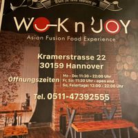 Auf der Karte findet man eher keine veganen Speisen.  at Wok'n'Joy in Hannover