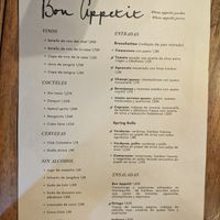 Menu 1 at Bon Appetit in Jardin