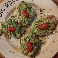 Avocado bruschetta — yummmm! at Bon Appetit in Jardin