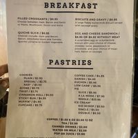 Menu  at Stehekin Pastry Company in Stehekin