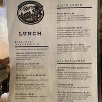 Menu  at Stehekin Pastry Company in Stehekin