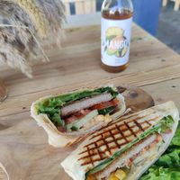 "Spatz" wrap with vegan chicken at Tjorvi‘s in Kiel