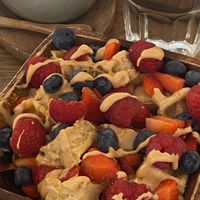 Waffle with self picked toppings   at Tjorvi‘s in Kiel