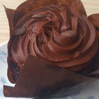 Chocolate muffin at Busy Beans Cafe in Redhill