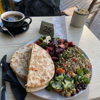 An all-round excellent Vegan meal.   at Busy Beans Cafe in Redhill
