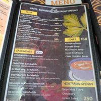Menu at Sagada Brew in Sagada
