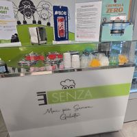 Vegan icecream counter at La Pecora Nera in Olbia
