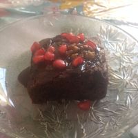 Vegan brownie at Honey and Spice in Pushkar