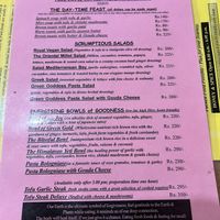 Lunch menu (Dec 22)   at Honey and Spice in Pushkar