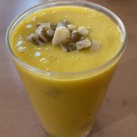 Mango, Banana & walnut smoothie  at Honey and Spice in Pushkar