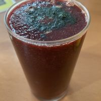 Beetroot spinach and spirulina smoothie  at Honey and Spice in Pushkar