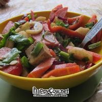 Marinated salad with tofu. at Honey and Spice in Pushkar