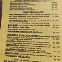Menu December 2019 at Honey and Spice in Pushkar