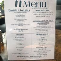 The Menue  at Wrights Coffee Co in Maryport