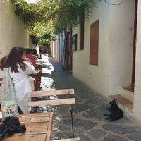 The cute alley where you can eat at Can Shelabi Restaurant in Cadaques