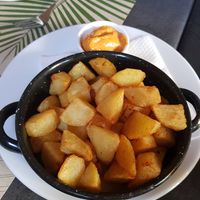 Bravas (ask for no sauce) at Can Shelabi Restaurant in Cadaques