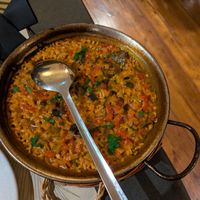 Vegan paella at Can Shelabi Restaurant in Cadaques