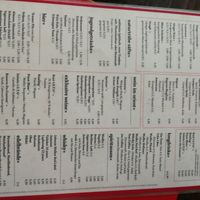 Menu at Café Orient in Vienna