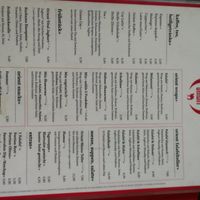 Menu at Café Orient in Vienna