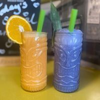 24carrot gold smoothie and a pixie pulp smoothie  at The Happy Shroom in Gloucester
