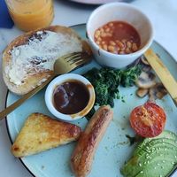 Tucked in and nearly forgot to take a photo of scrummy breakfast at The Happy Shroom in Gloucester