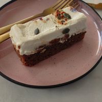 Carrot cake at The Happy Shroom in Gloucester