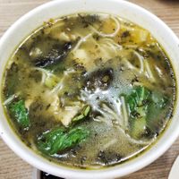 Sour mustard soup at New Foochow Vegetarian Food in Kuching