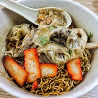 Black wan ton noodles, i like it 😋 at New Foochow Vegetarian Food in Kuching