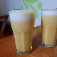 Jugo de piña con naranja (was a bit too sour, piña con agua would be better) at El Encuentro - Tigre in Cusco