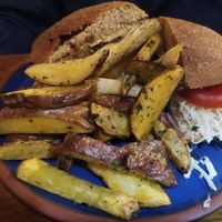 Lomito for dinner. Delicious at El Encuentro - Tigre in Cusco