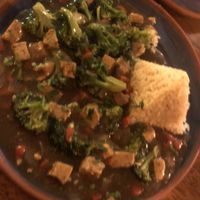 Brokkoli with tofu for 18 Sol  at El Encuentro - Tigre in Cusco