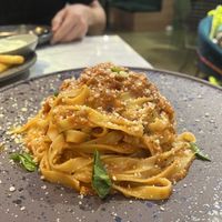 Tagliatelle with ragu and kumquat   at Vegan Amore 蔬慕 in Taipei