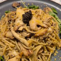 Truffle mushroom spaghetti at Vegan Amore 蔬慕 in Taipei