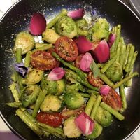 Asparagus & Brussel sprout entree   at Vegan Amore 蔬慕 in Taipei