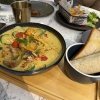 Pumpkin curry with bread   at Vegan Amore 蔬慕 in Taipei