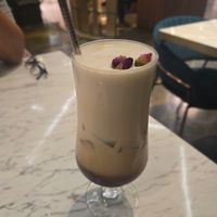 Rose oat latte at Vegan Amore 蔬慕 in Taipei