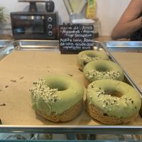 Matcha donuts  at La Consciente in Barcelona