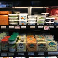 Plant-based cheeses at Mandela Food Cooperative in Oakland