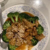 Sesame chicken (mock meat )  at Nature Vegetarian Restaurant in Oakland