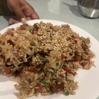 Bbq pork fried ricee  at Nature Vegetarian Restaurant in Oakland