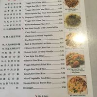 Menu at Nature Vegetarian Restaurant in Oakland