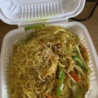 Singapore style rice noodle  at Nature Vegetarian Restaurant in Oakland