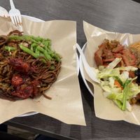 Noodle base with 3 different veggies/meats each    at SIN - Ding Shang Vegetarian 鼎上- T2 in East Singapore