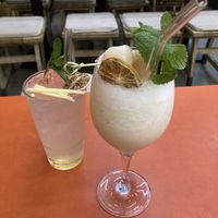 Yuzu lemonade and lichee smoothiee  at Beyond Ramen in Berlin