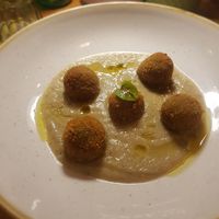 Filled with chickpea flour in a sauce from eggplant. Really good. at I Morgante Bottegabistro in Agrigento